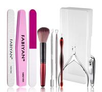 Lot de Limes à ongles et Pousse Cuticule,10 PCS Lime à Ongles Professionnelles Limes à ongles Kit avec limes à polir,Coupe- ongles,pour la maison et le salon de manucure Nagelfeilen Set