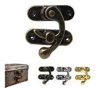 Lot de Loquets Rétro Bronze Antique Crochets à Bras Oscillant Droits Fermoirs Robustes, crochets à moraillon en fer bronze antique pour mini bijoux, pour Boîtes à Bijoux Cosmétiques et Coffrets