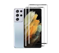 Hqselection® Lot De 2 Verre Trempé Couverture Complète Pour Samsung Galaxy S21 Ultra .Film De Protection D'écran Bord Noir- Anti Rayures - Ultra Résistant Dureté 9h