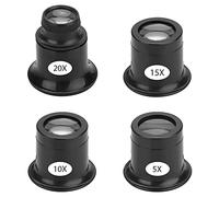 Lot de loupes pour lunettes avec loupe, 4 pièces 5X, 10X, 15X, 20X, Loupe pour réparation de montres,