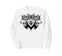 Lot de Loups à Trois têtes pour Amoureux des Loups Sweatshirt