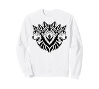 Lot de Loups à Trois têtes pour Amoureux des Loups Sweatshirt