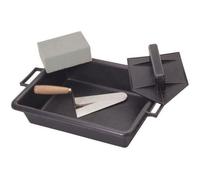 Lot de maçon : taloche pointue + auge 10L +truelle