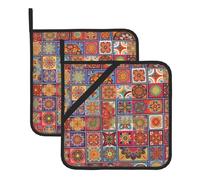 Lot de maniques de cuisine en forme de petites fleurs - Résistantes à la chaleur - 20,3 cm