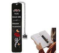 Lot de marque-pages Dark Romance - Marqueurs de livre gothiques épicés amusants pour femme, cadeaux pour amateurs de livres avec motif rose et papillon, accessoires de lecture pour Halloween, Noël