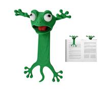 Lot de marque-pages en forme de grenouille mignonne - Marque-page 3D, support de page durable avec motif animal créatif, accessoire de livre léger et portable, outil de lecture de bureau