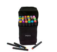 Lot de marqueurs à double pointe - Stylos à double extrémité, stylos de couleur pour croquis | Marqueurs à encre à base d'eau avec pinceau flexible et pointe fine pour projets artistiques, notes