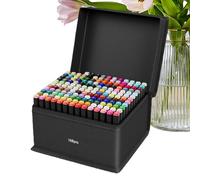 Lot de marqueurs artistiques, stylos à dessin à double pointe, fournitures artisanales multicolores, couleurs T168 compactes avec pointes pinceaux, outils créatifs pour journal, peinture, croquis