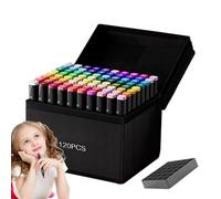 Lot de marqueurs de couleurs - Marqueurs artistiques pour enfants | Stylos à graffiti pour adultes, dessin, esquisses | Stylo à dessin étanche à base d'huile à double pointe pour enfants pour la