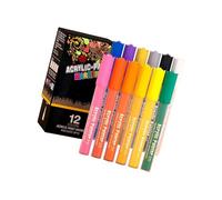 Lot de marqueurs de peinture acrylique 8/12/24/36/48 couleurs résistantes à l'eau à séchage rapide pour scrapbooking, peinture, visage, corps