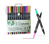 Lot de marqueurs pinceaux à double pointe pour dessin, peinture, coloriage, journal, prise de notes, calligraphie, écriture, enfants et adultes