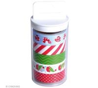 Lot De Masking Tape Noël Artemio - 15 Mm X 5 M - 5 Pcs Assortiment De Masking Tape Artemio : Hème : Noël Motif : Imprimés Noël