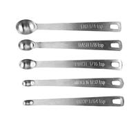 Lot de mini cuillères à mesurer en acier inoxydable | 1/64 1/32 1/16 1/8 1/4 cuillère à café pour ingrédients liquides secs, petite cuillère pour assaisonnement et cuisine