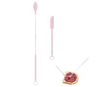 Lot de mini grattoirs en silicone - Spatule de maquillage en silicone de taille mini avec crochet de suspension - Petit ensemble anti-adhésif pour la cuisine, pot fin, lotion, cosmétique, cosmétique