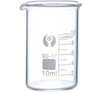 Lot de mini outils de mesure transparents - Carafes cylindriques en verre (10 ml) - Verre doseur de laboratoire