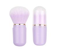 Lot de mini pinceaux de maquillage rétractables professionnels à tête de champignon - Pinceau à poudre portable - Pinceau à blush - Pinceau à blush - Pinceau de maquillage mignon en forme de capsule
