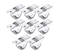 Lot de mini-roulettes de 25 mm en caoutchouc et plastique fixées dans un écrin pivotant en métal - Pour meubles, appareils électro-ménagers et équipements-Lot de 8