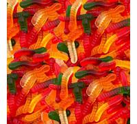 Lot de mini vers en gélatine Assortiment de saveurs de fruits 0,5 kg