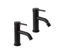 LOT DE MITIGEURS POUR LAVABO ET BIDET EN NOIR MAT FASSA