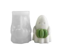 Lot de moules à bougie flexibles en silicone pour décorations de rois de citrouille d'Halloween et projets d'artisanat