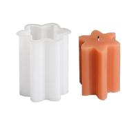 Lot de moules à bougies flexibles et anti-adhésifs pour débutants - Avec étoiles de mer - Pyramide de lune - Moule à bougie en silicone - Pour débutants - Savon fait à la main - Glaçons