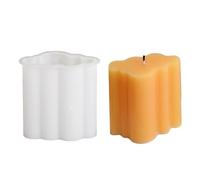 Lot de moules à bougies flexibles et anti-adhésifs pour débutants - Avec étoiles de mer - Pyramide de lune - Moule à bougie en silicone - Pour débutants - Savon fait à la main - Glaçons