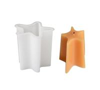 Lot de moules à bougies flexibles et anti-adhésifs pour débutants - Avec étoiles de mer - Pyramide de lune - Moule à bougie en silicone - Pour débutants - Savon fait à la main - Glaçons