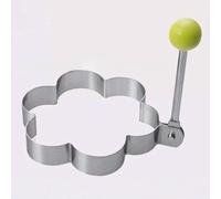 Lot de moules à crêpes et œufs en acier inoxydable pour la cuisine, en forme de cœur/fleur/étoile/cercle, anti-adhésif, pour la cuisine (fleur)