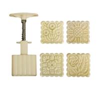 Lot de moules à gâteau de lune 75 g - Pour gâteau de lune - Moule à gâteau de lune - Moule à mamoul avec fleur - Moule à cake de lune (F)