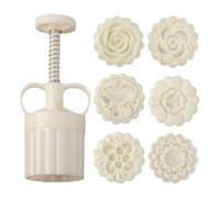 Lot de moules à gâteau de lune de 75 g - Moule à gâteau de lune pour faire soi-même des gâteaux de lune et des mamoul avec fleur - Moule à cake de lune (B)