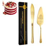 Lot de moules à gâteau en acier inoxydable, set de découpe pour gâteau de mariage - Coupe-gâteau décoratif et pelle à gâteau, durable avec poignée ergonomique