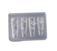 Lot de moules en silicone pour nœud d'arc élégant pour créer des ongles 3D - Boucles d'oreilles et colliers - Outil d'artisanat - Déclaration de mode