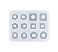 Lot de moules en silicone réutilisables pour travaux manuels, perles en résine, pierres précieuses, pendentifs, accessoires de fabrication de bijoux