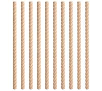 Lot de moulures décoratives - Barre en bois découpable avec forme de bobine, 10 pièces de bricolage en bois non traité pour planche, projet, porte, meubles, panneaux, étagère de cheminée, armoire, mur