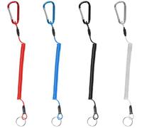 Lot de mousquetons à ressort - SIGHTMARK - 4 pièces - Fil d'acier - TPU plastique - Rétractable jusqu'à 1 m