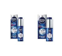 Lot de NIVEA MEN Power Anti-Âge & Anti-Taches Lot 2 Soins Visage, Sérum 30 ml + Crème Hydratante 2-en-1 50 ml, LUMINOUS630, Acide Hyaluronique, Rides et Taches Pigmentaires