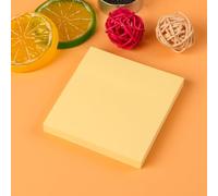 Lot de notes adhésives colorées, bloc-notes autocollants, multi-pack avec couleurs pastel assorties, papeterie créative pour bureau, école, maison (jaune, 80 pages)