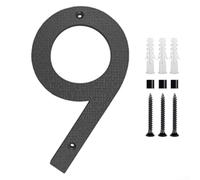 Lot de numéros de maison de 30,5 cm au design moderne et élégant pour décoration extérieure, matériau ABS résistant aux intempéries pour un attrait durable (9)
