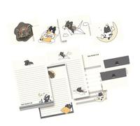 Lot de papier à lettre et enveloppes Motif chats noirs
