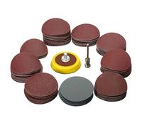 Lot de papier abrasif + disques abrasifs pour perceuse 2,5 cm - Outils de nettoyage et de polissage - Kit d'accessoires - Grain rotatif 1/8