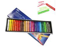 Lot de pastels à l'huile professionnels - 25/50 couleurs - Pastels à l'huile douce | Crayons pour dessin, peinture, gribouillage, convient pour les enfants, les étudiants, les débutants, les cours