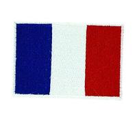 Lot de patch écusson brodé drapeau france français 7x5 thermocollant - Lot de 10