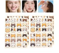 Lot de patchs à boutons, motif chat, tache apaisante avec adhésif doux, soin avec design compact, utilitaire de soins de la peau, autocollant de soutien des imperfections, aide à l'hygiène
