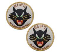 Lot de patchs circulaires en forme de chat noir - Motif chat espagnol - Pour vestes, sacs à dos, uniformes et vêtements - 8 cm