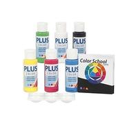 Lot de peinture acrylique Plus Color - 6 x 60 ml - Couleurs primaires