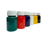 Lot de peintures textiles - 6 couleurs x 25 ml, lavables jusqu’à 40°C, pour coton et tissus, à base d’eau, séchage rapide, pour design textile