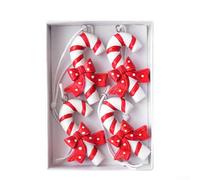 Lot de pendentifs de Noël en résine avec motif Cookie Man et bonbons pour décorations de vacances sur les arbres, les murs et les lieux de fête (béquille)