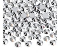Lot de perles en strass Jollin avec arrière plat pour collage, Argenté., ss20 576pcs