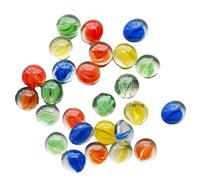 Lot de perles en verre de 1 kg - Perles en marbre colorées à dos plat pour décoration créative de maison et vase - Pierre en verre