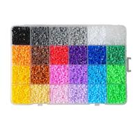 Lot de perles puzzle multicolores de 2,6 mm 24 couleurs avec étui de rangement pour le développement de la motricité des enfants